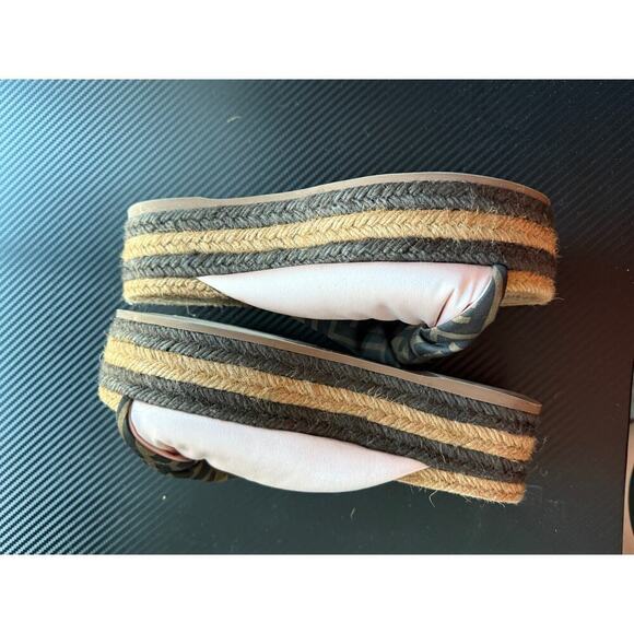 Fendi Zucca FF LOgo Satin Espadrilles - Picture 5 of 5